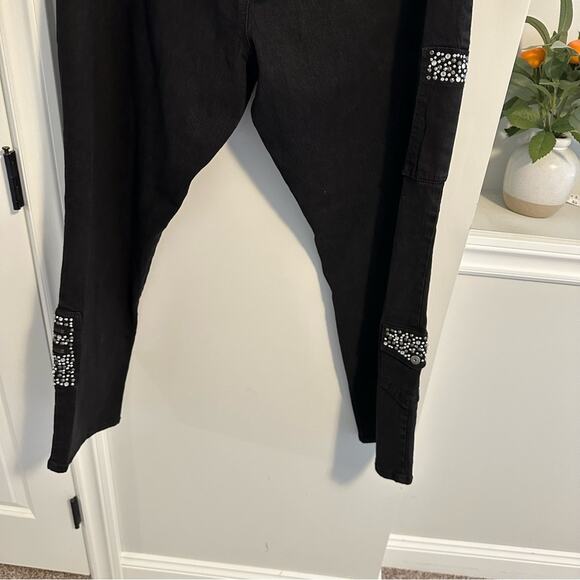 DG2 Diane Gilman Black Studded Jeans 20W - Picture 4 of 10